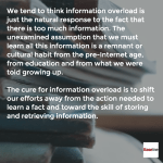 Here's How to Cure Information Overload