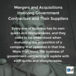 What You Need to Know About Mergers and Acquisitions Involving Government Contractors and Their Suppliers